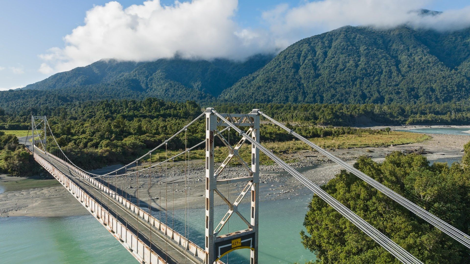 The bridge to Haast on the South Island tour